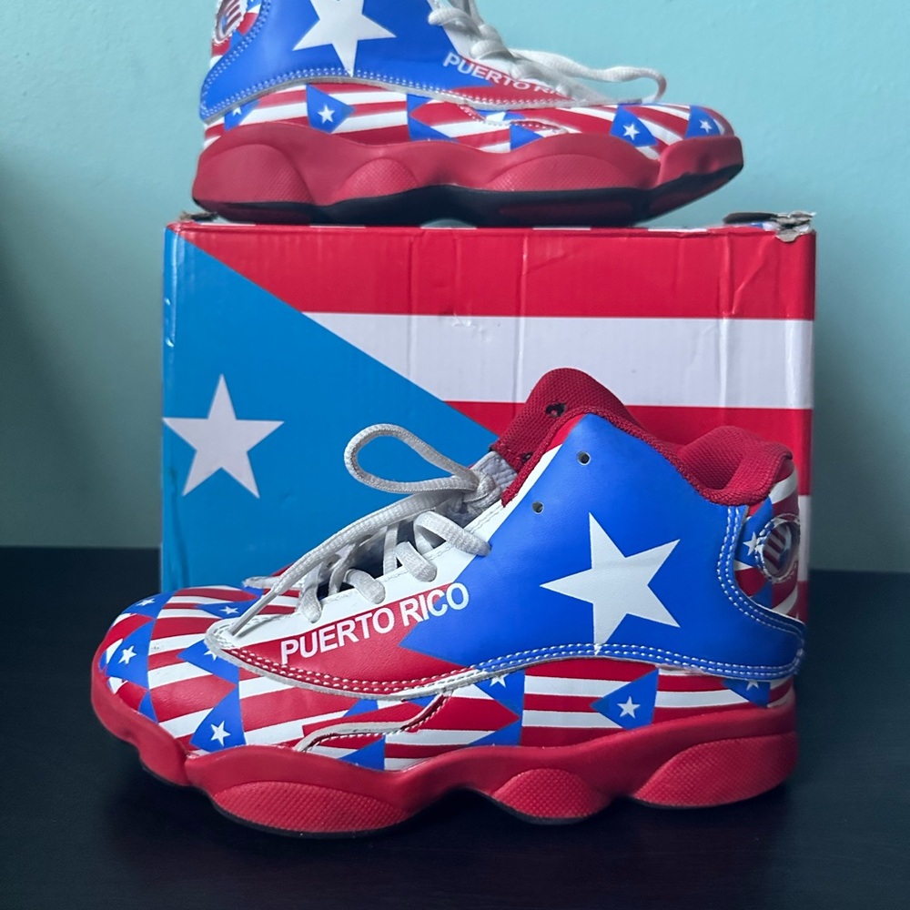 Puerto Rico Kids Shoes - Red, Blue, White
